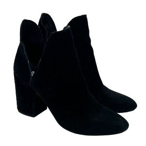 Steve Madden Rookie Ankle Cut Out Boots Size 8.5M Black Suede